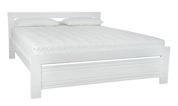Łóżko Białe - Lite Drewno Selekcjonowane